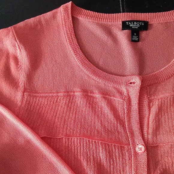 TALBOTS Ruffled Front Cardigan - Picture 6 of 8